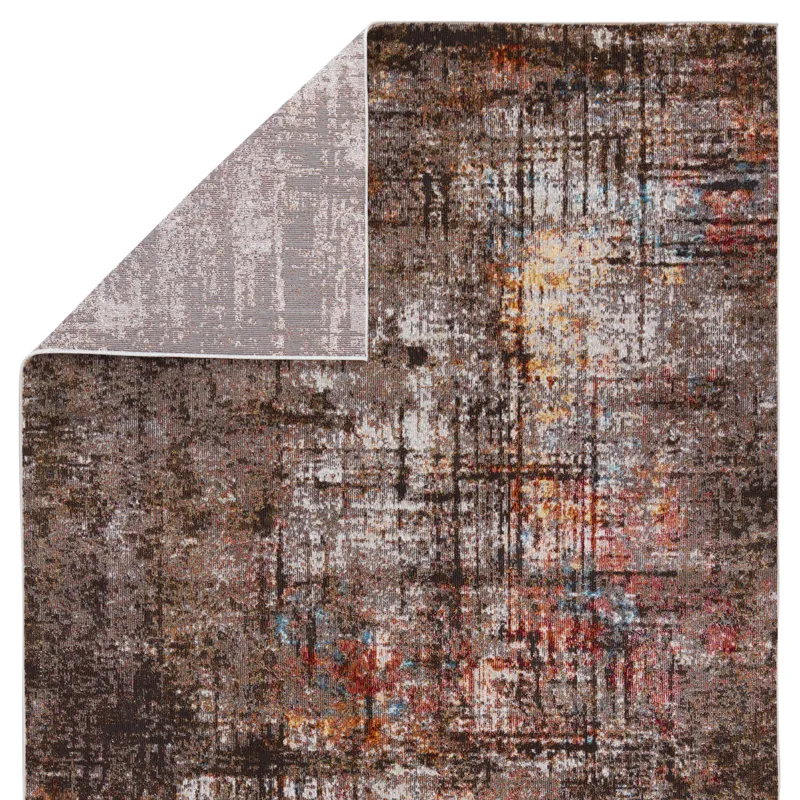 Borealis Vibe by  Donati Abstract Brown/ Tan Runner Rug (3'X8')