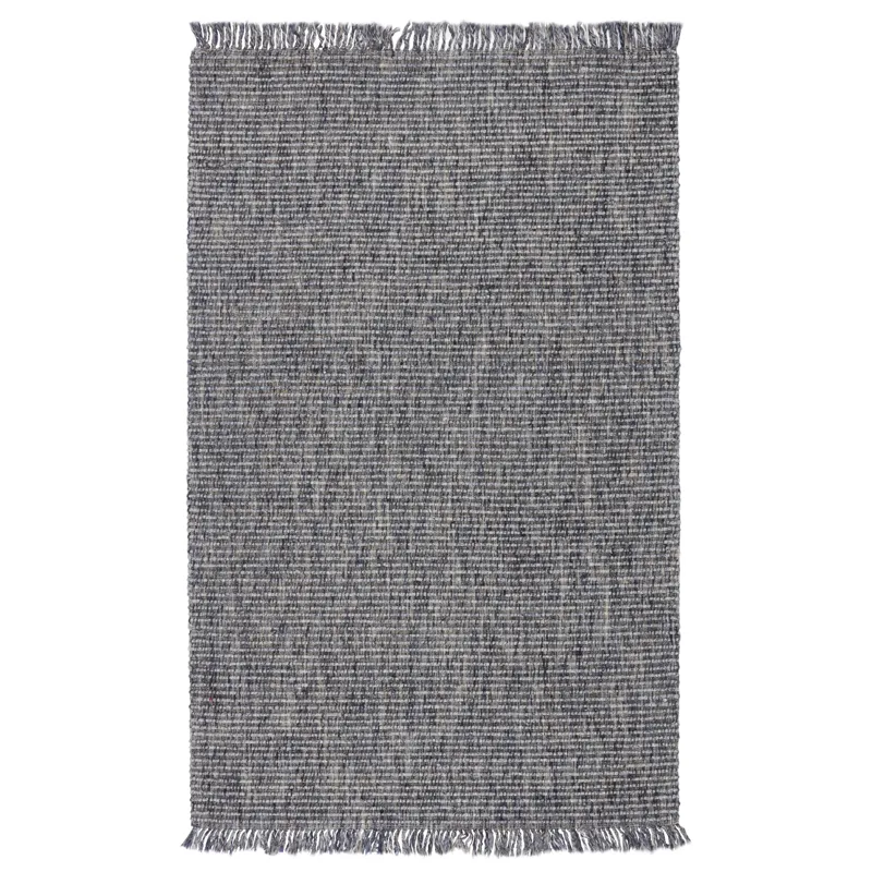 Breathe Easy Caraway Handwoven Solid Blue/ Gray Area Rug (9'X12')