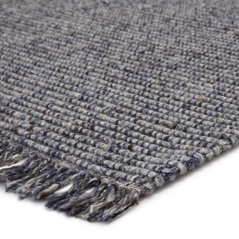 Breathe Easy Caraway Handwoven Solid Blue/ Gray Area Rug (9'X12')