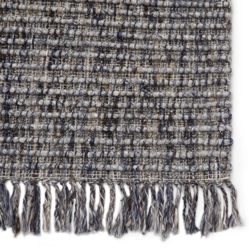 Breathe Easy Caraway Handwoven Solid Blue/ Gray Area Rug (9'X12')