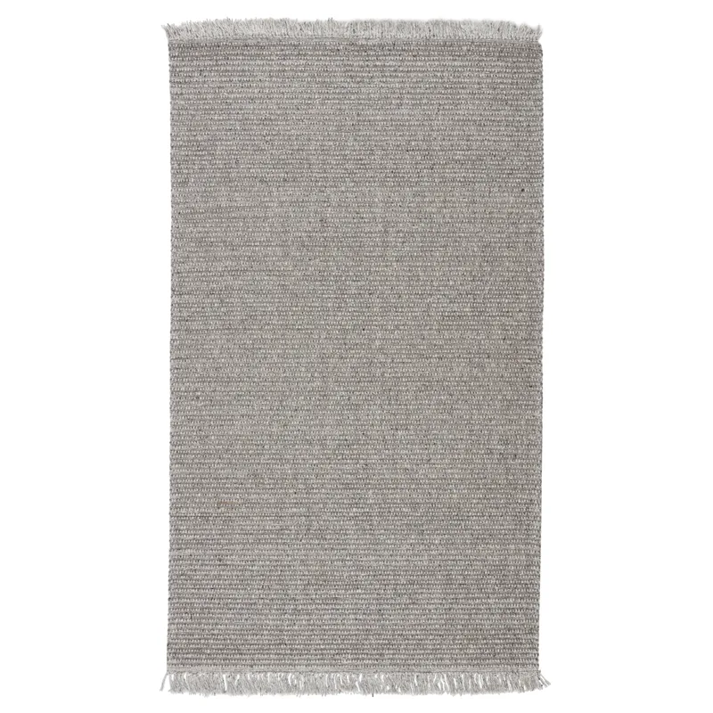 Breathe Easy Caraway Handwoven Solid Gray/ Cream Area Rug (9'X12')