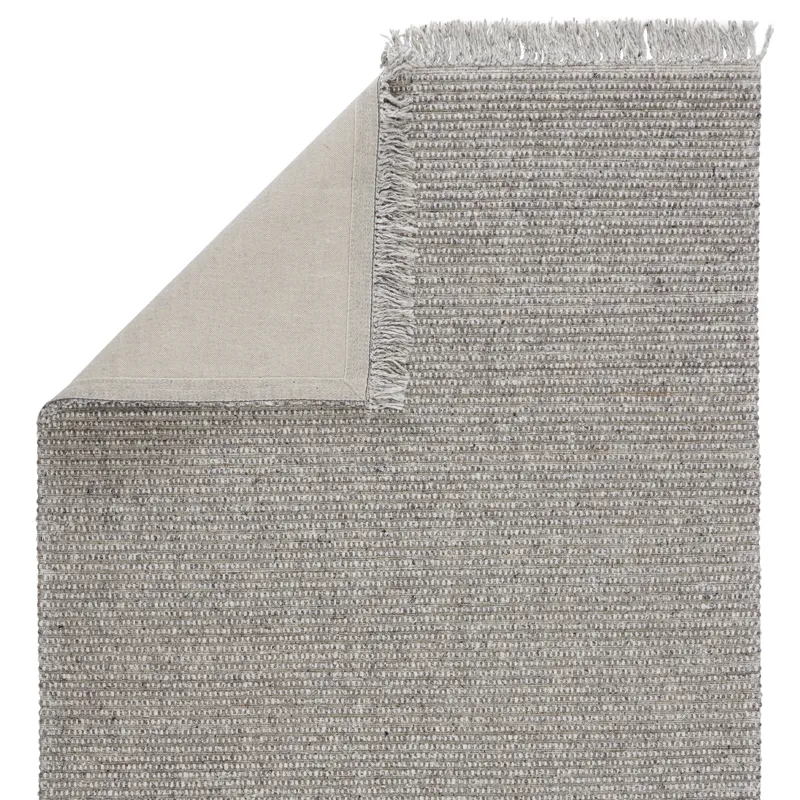 Breathe Easy Caraway Handwoven Solid Gray/ Cream Area Rug (9'X12')
