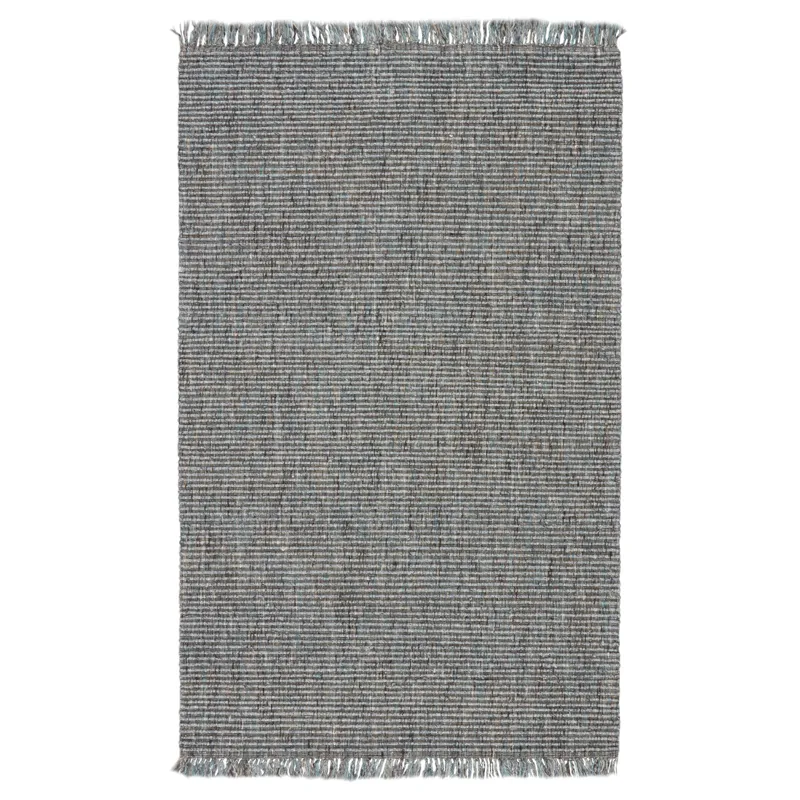 Breathe Easy Caraway Handwoven Solid Gray/ Blue Area Rug (9'X12')