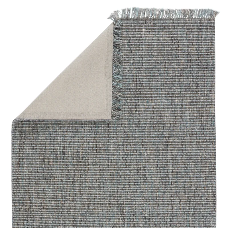 Breathe Easy Caraway Handwoven Solid Gray/ Blue Area Rug (9'X12')