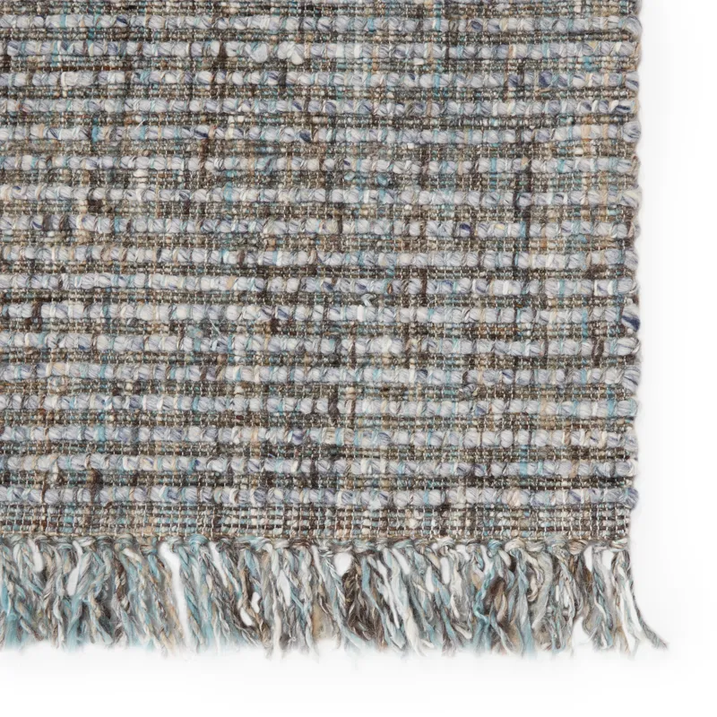 Breathe Easy Caraway Handwoven Solid Gray/ Blue Area Rug (9'X12')