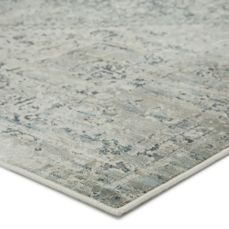 Caicos Kiev Medallion Gray/ Ivory Area Rug (8'10"X12')