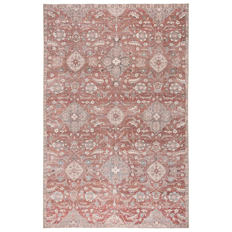 Chateau Aden Indoor/ Outdoor Oriental Red/ Gray Area Rug (2'X3')