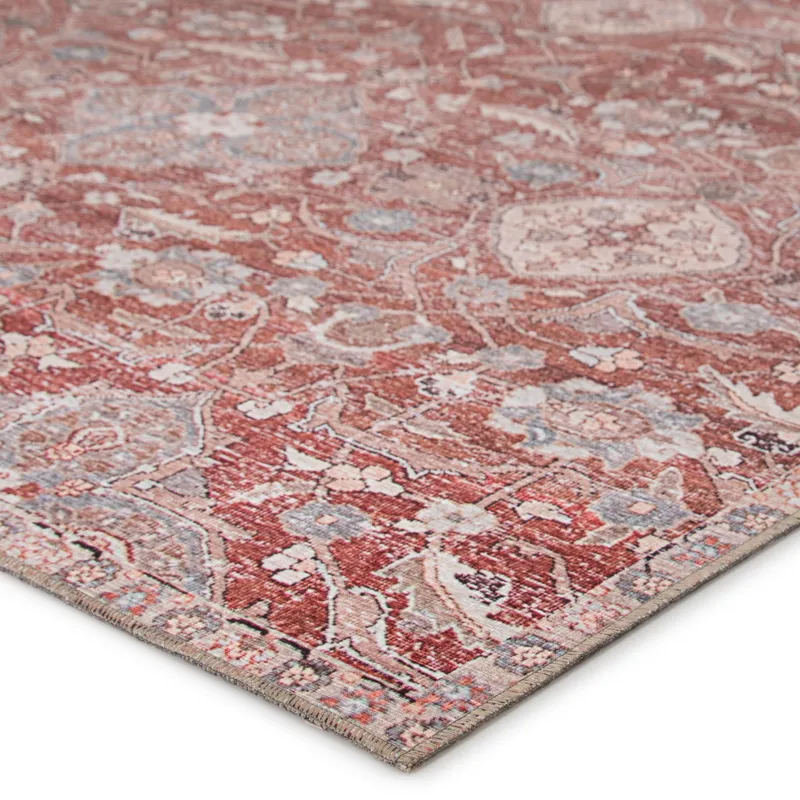 Chateau Aden Indoor/ Outdoor Oriental Red/ Gray Area Rug (2'X3')