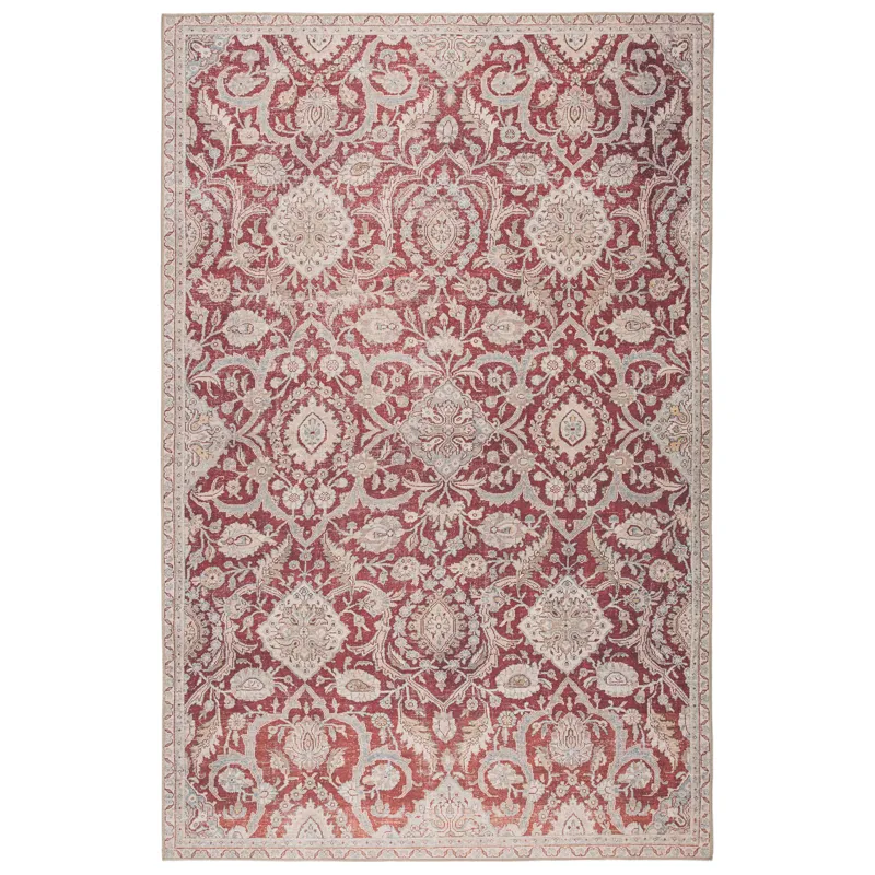 Chateau Sire Indoor/ Outdoor Oriental Red/ Gray Area Rug (8'X10')