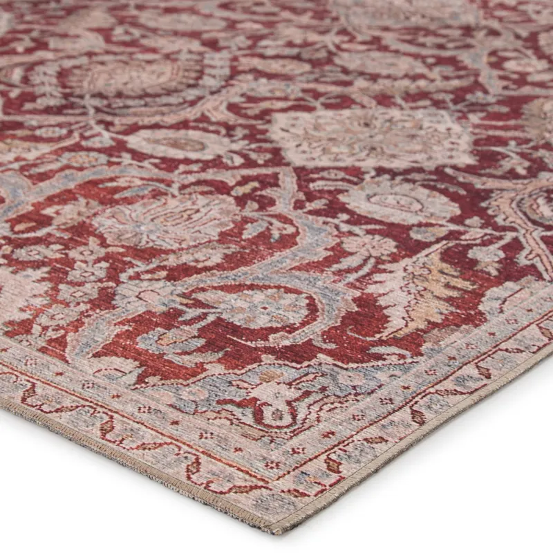 Chateau Sire Indoor/ Outdoor Oriental Red/ Gray Area Rug (8'X10')