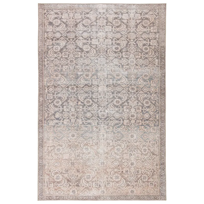 Chateau Atkins Indoor/ Outdoor Trellis Peach/ Blue Area Rug (8'X10')