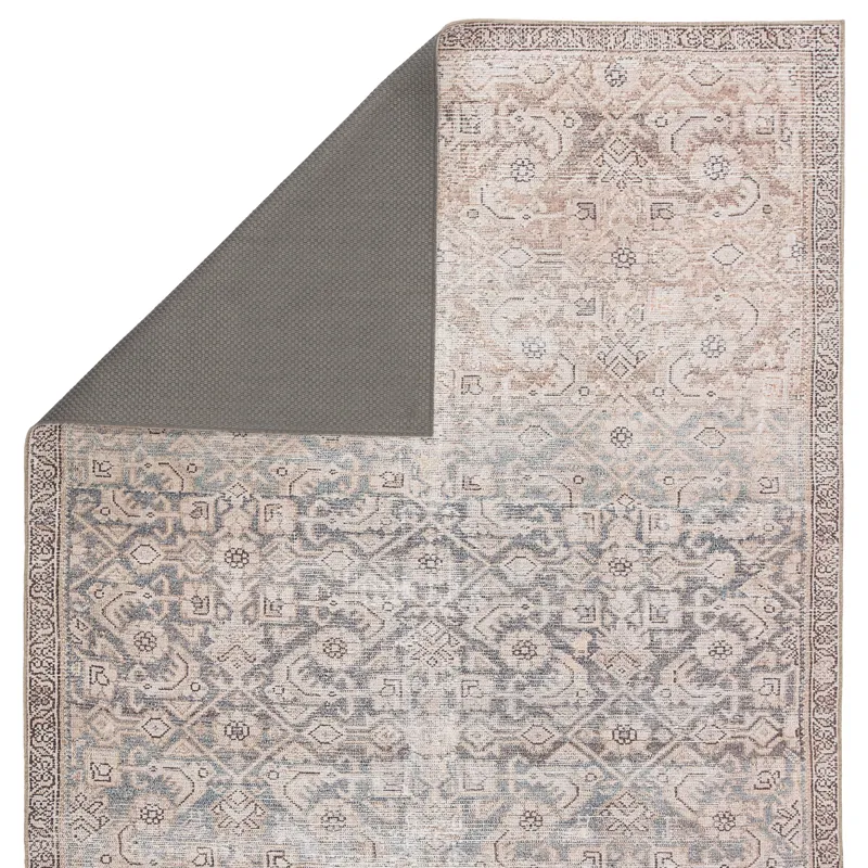 Chateau Atkins Indoor/ Outdoor Trellis Peach/ Blue Area Rug (8'X10')
