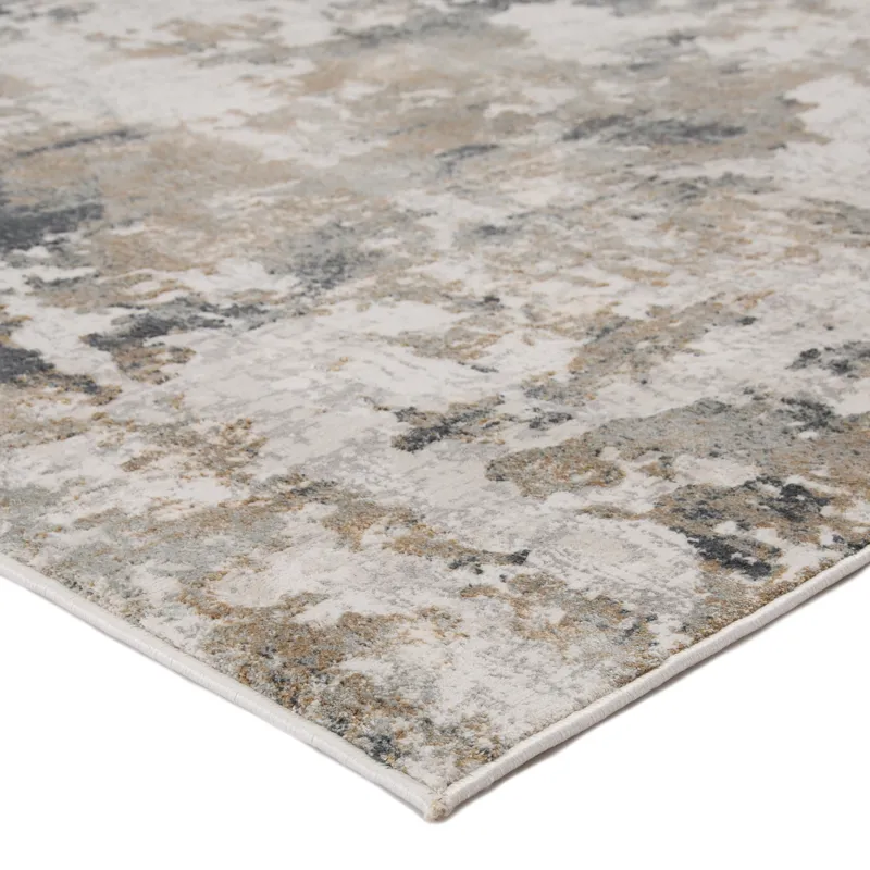 Cirque Lynne Abstract White/ Gray Area Rug (10'X14')