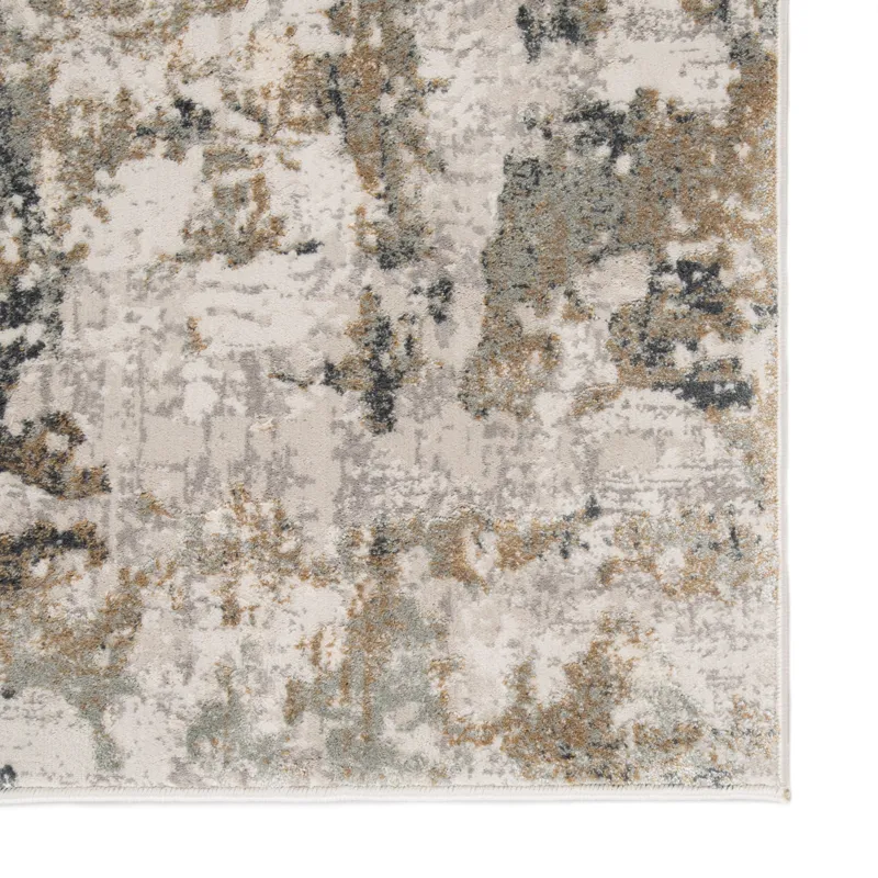 Cirque Lynne Abstract White/ Gray Area Rug (10'X14')