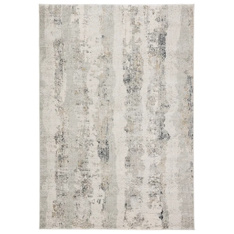 Cirque Jaspal Tribal Gray/ White Area Rug (8'10"X11'9")