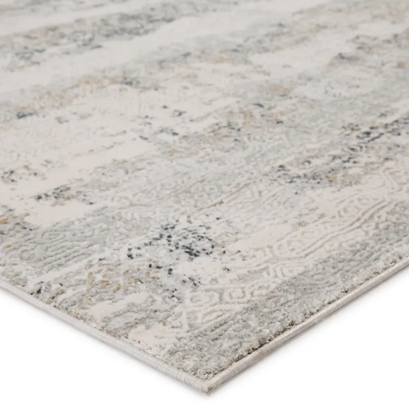 Cirque Jaspal Tribal Gray/ White Area Rug (8'10"X11'9")