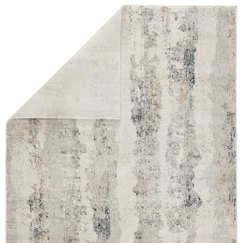 Cirque Jaspal Tribal Gray/ White Area Rug (8'10"X11'9")