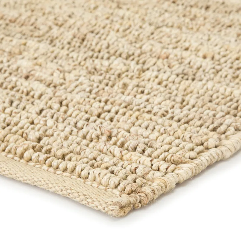 Calypso Havana Natural Solid Beige Area Rug (5'X8')