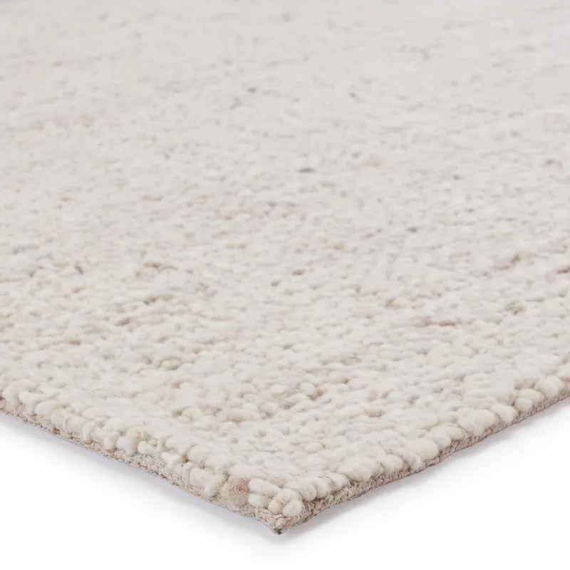 Cambridge Season Handmade Solid Cream/ Tan Area Rug (5'X8')