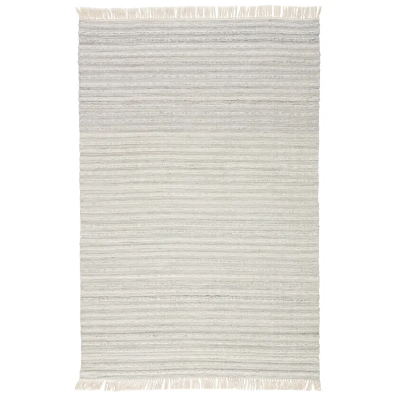 Castillo Torre Indoor/ Outdoor Solid Light Gray/ Cream Area Rug (5'X8')