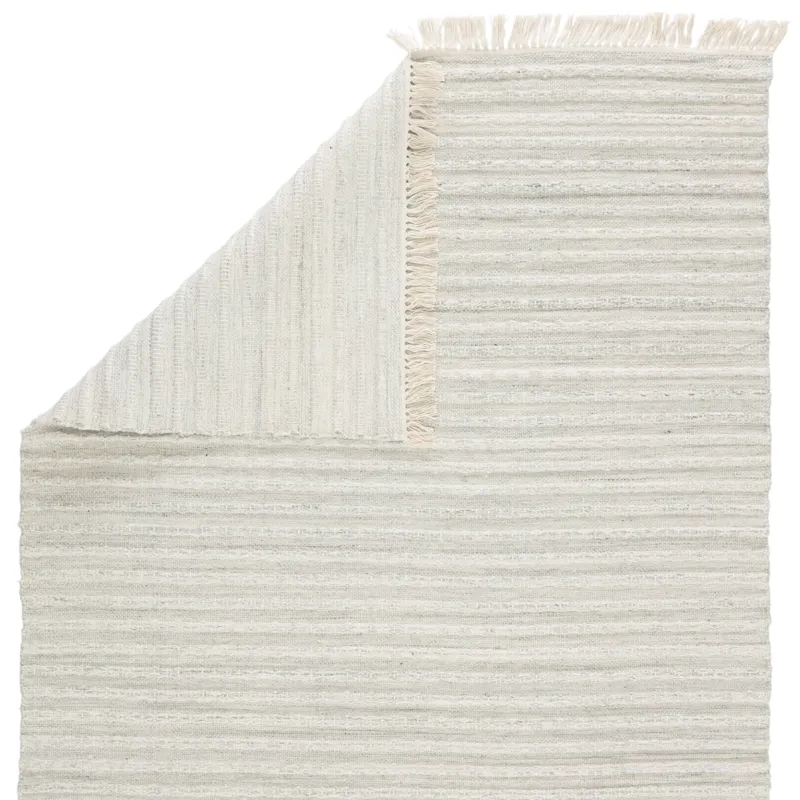 Castillo Torre Indoor/ Outdoor Solid Light Gray/ Cream Area Rug (5'X8')