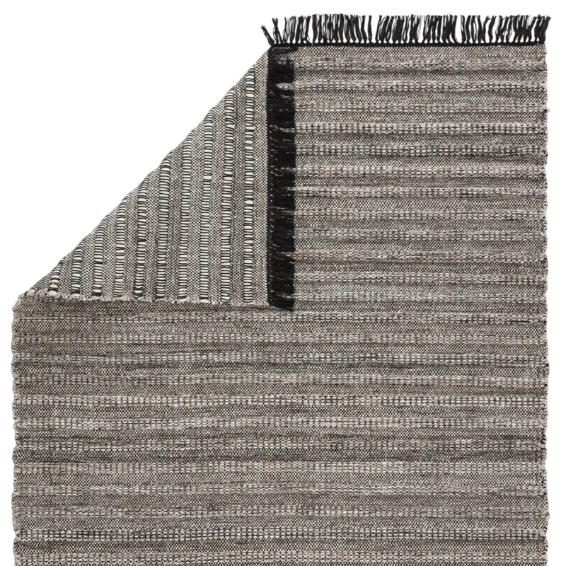 Castillo Torre Indoor/ Outdoor Solid Black/ Rust Area Rug (8'X10')