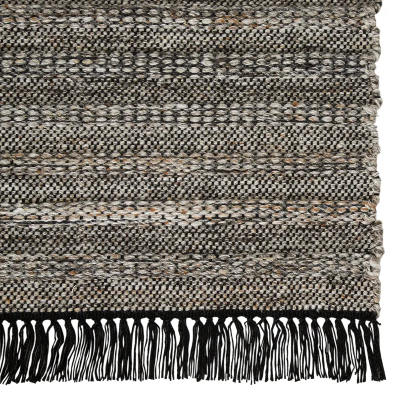 Castillo Torre Indoor/ Outdoor Solid Black/ Rust Area Rug (8'X10')