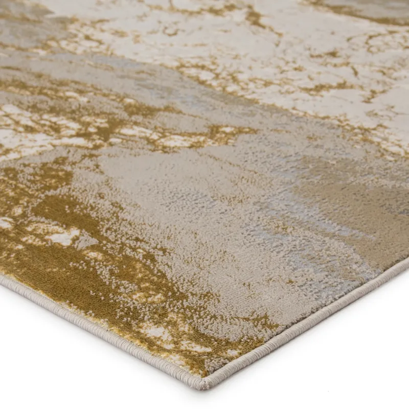 Catalyst Cisco Abstract Gray/ Gold Area Rug (7'10"X10'6")