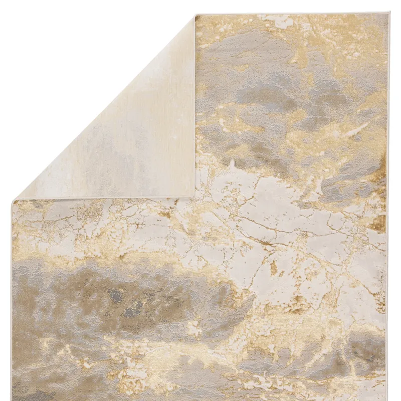 Catalyst Cisco Abstract Gray/ Gold Area Rug (7'10"X10'6")