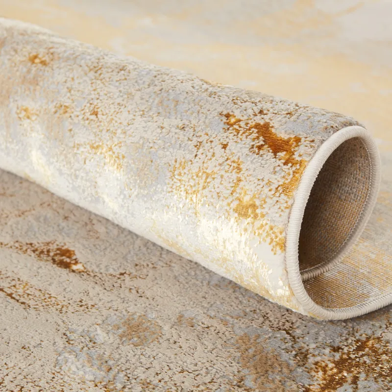 Catalyst Cisco Abstract Gray/ Gold Area Rug (7'10"X10'6")