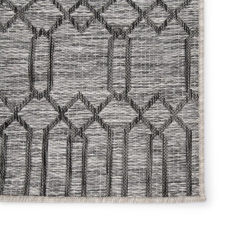Decora by Nikki Chu Nikki Chu by  Calcutta Indoor/ Outdoor Geometric Gray Area Rug (7'11"X10')