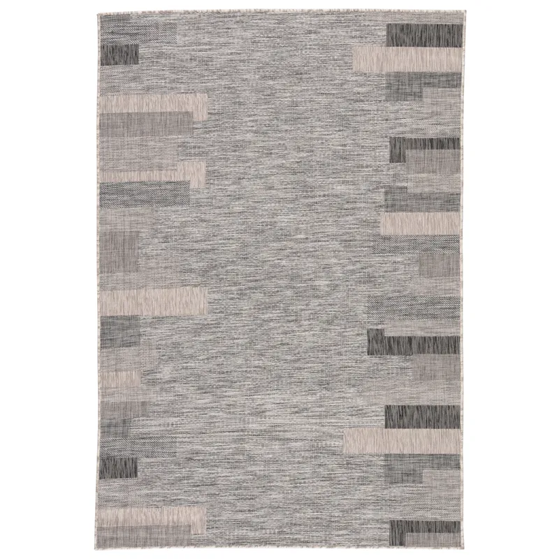 Decora by Nikki Chu Nikki Chu by  Nikea Indoor/ Outdoor Geometric Gray Area Rug (2'X3'7")