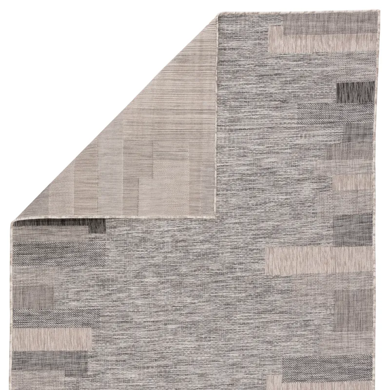 Decora by Nikki Chu Nikki Chu by  Nikea Indoor/ Outdoor Geometric Gray Area Rug (2'X3'7")