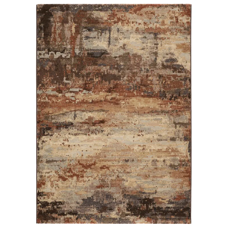 Dash Buxton Abstract Brown/ Beige Area Rug (5'3"X7'6")