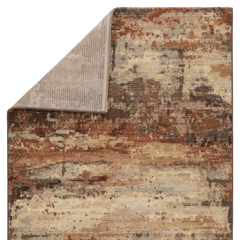 Dash Buxton Abstract Brown/ Beige Area Rug (5'3"X7'6")
