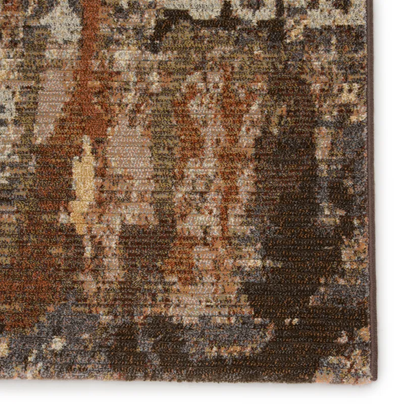 Dash Buxton Abstract Brown/ Beige Area Rug (5'3"X7'6")