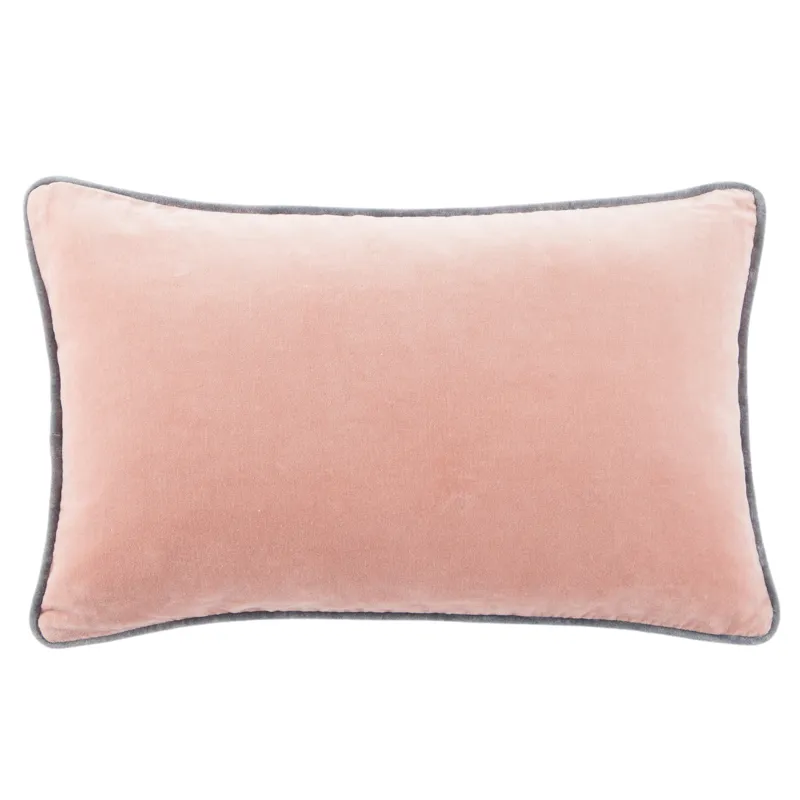 Emerson Lyla Solid Blush/ Cream Down Lumbar Pillow