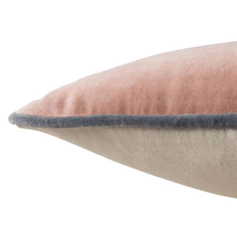 Emerson Lyla Solid Blush/ Cream Down Lumbar Pillow