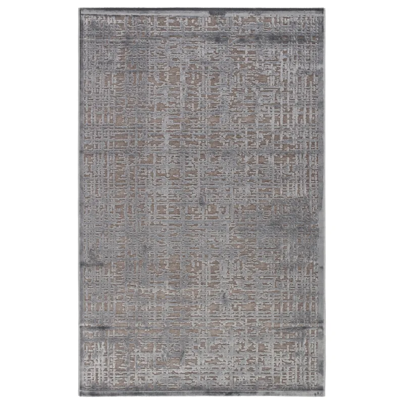 Fables Dreamy Abstract Gray/ Silver Area Rug (2'X3')