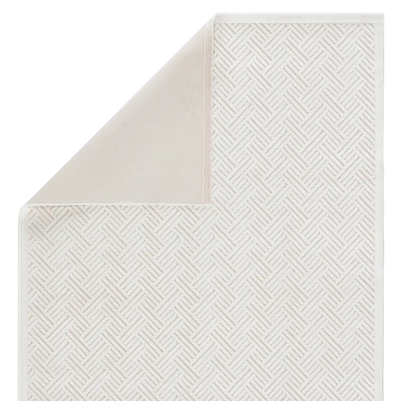 Fables Thatch Geometric White Area Rug (5'X7'6")