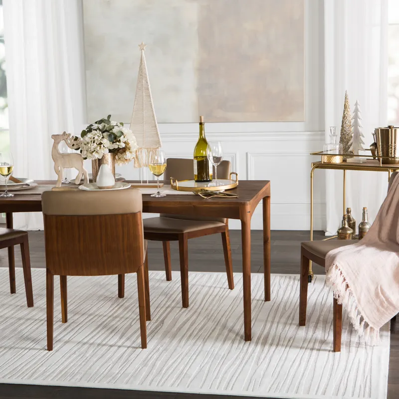 Fables Linea Abstract White Runner Rug (2'6"X8')