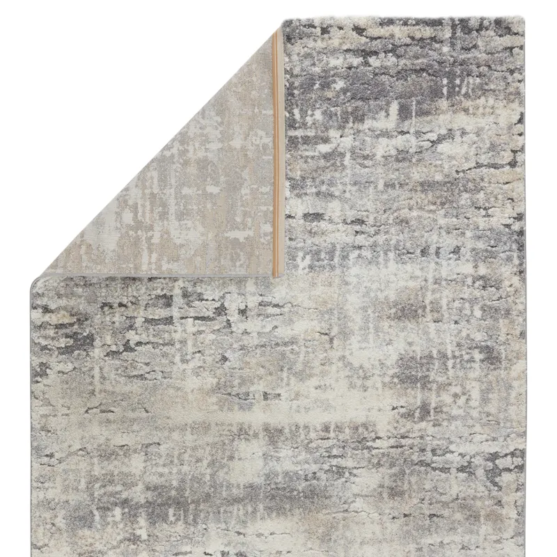 Ferris Vibe by  Benton Abstract Gray/ Ivory Area Rug (8'X10')