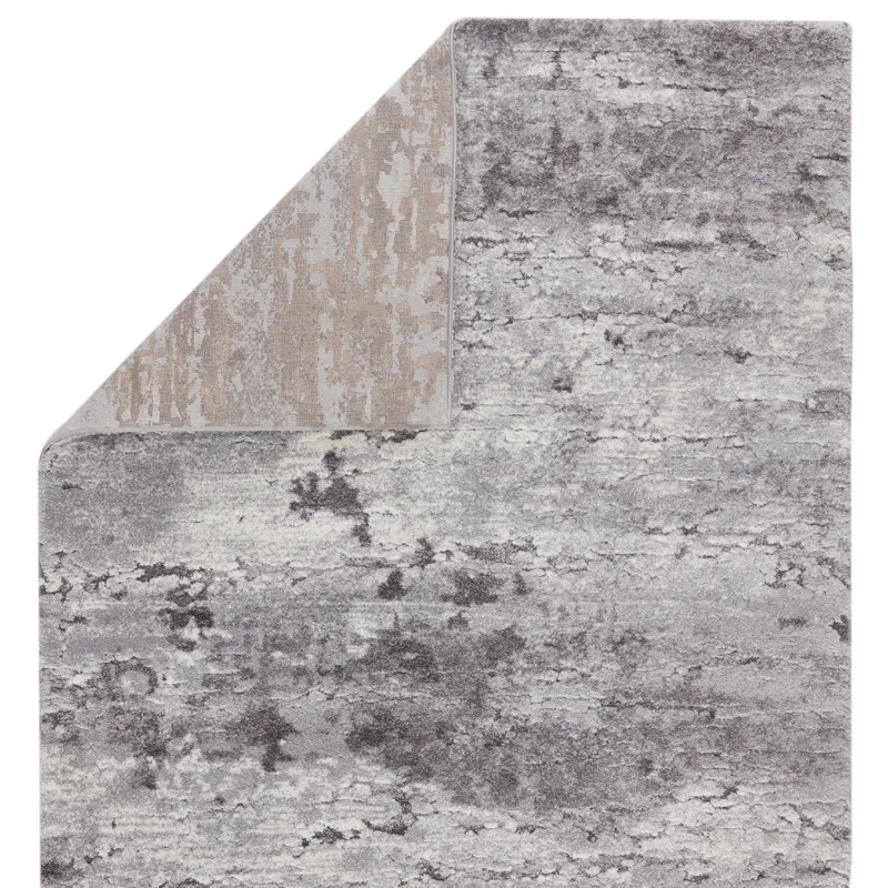 Ferris Vibe by  Coen Abstract Gray/ Ivory Runner Rug (3'X10')