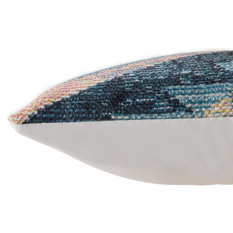 Groove by Nikki Chu Nikki Chu by  Petra Indoor/ Outdoor Tribal Blue/ Multicolor Throw Pillow 18 inch