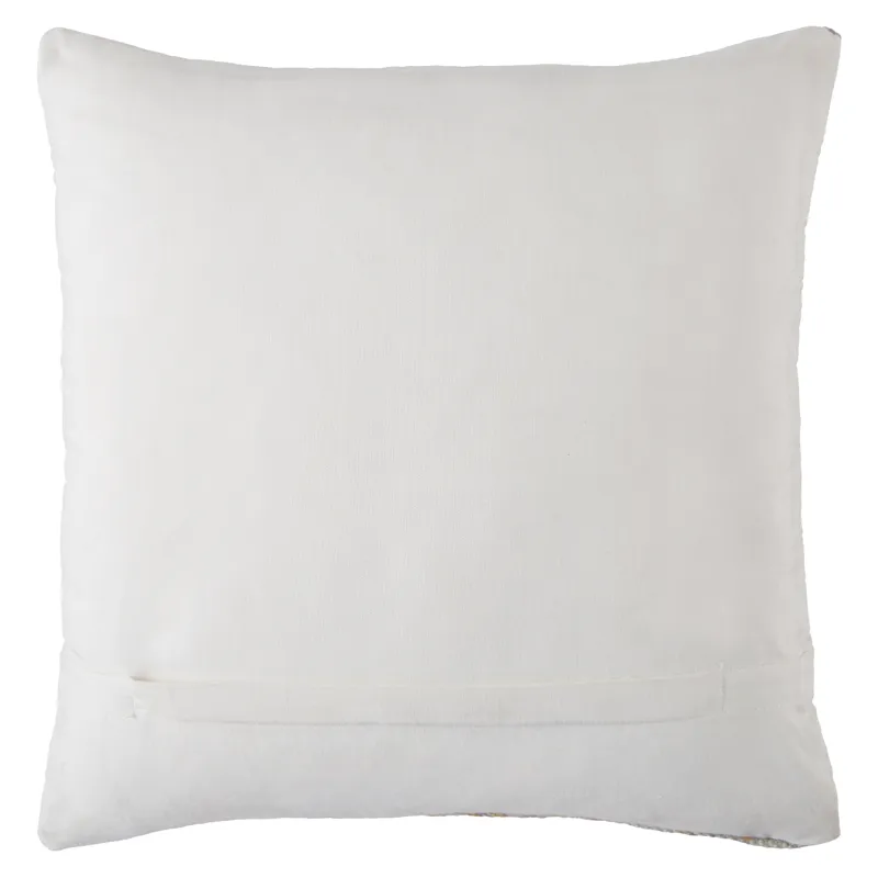 Groove by Nikki Chu Nikki Chu by  Cymbal Indoor/ Outdoor Geometric Teal/ Cream Throw Pillow 18 inch