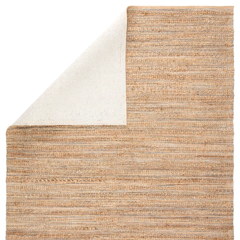 Himalaya Canterbury Natural Solid Beige/ Blue Area Rug (3'6"X5'6")