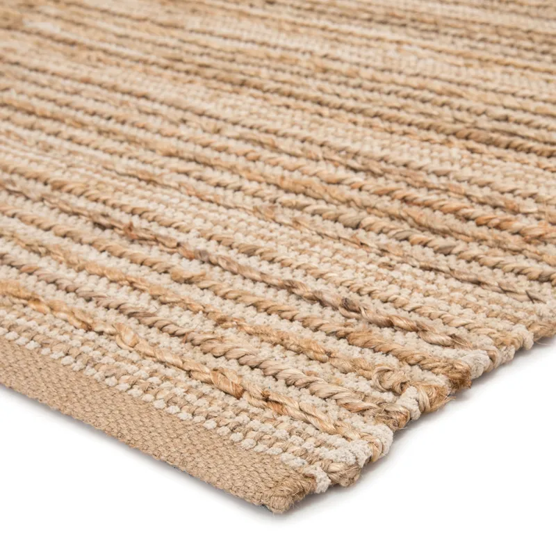 Himalaya Clifton Natural Solid Tan/ White Runner Rug (2'6"X9')