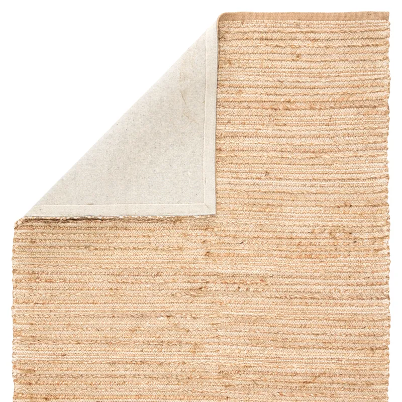 Himalaya Clifton Natural Solid Tan/ White Runner Rug (2'6"X9')
