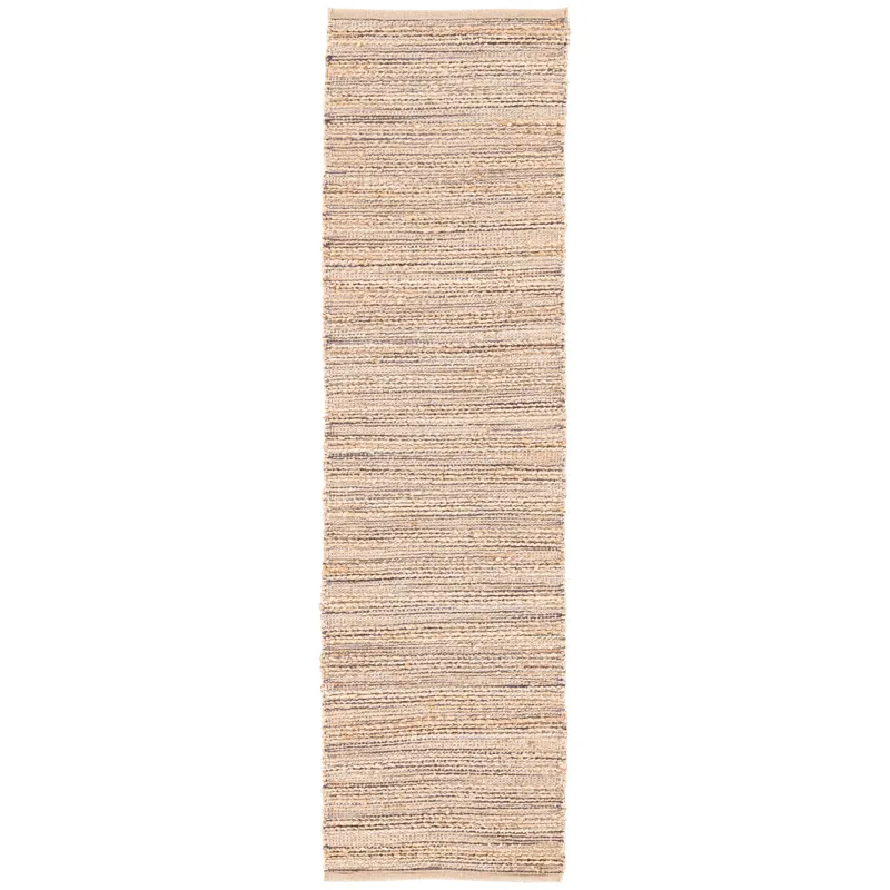 Himalaya Canterbury Natural Solid Tan/ Black Runner Rug (2'6"X9')