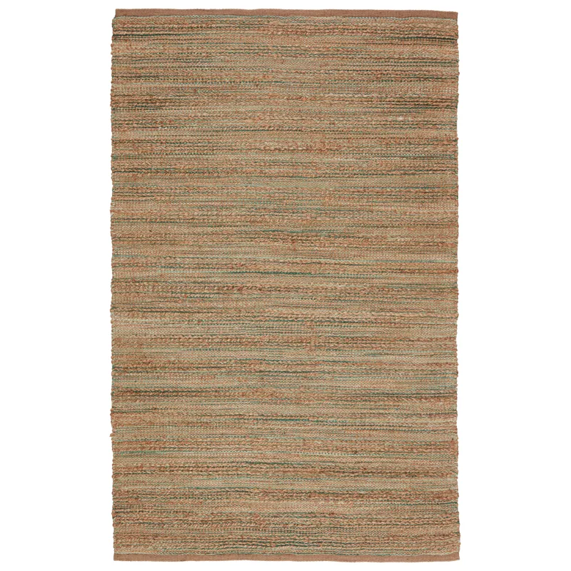 Himalaya Canterbury Natural Solid Tan/ Green Area Rug (3'6"X5'6")